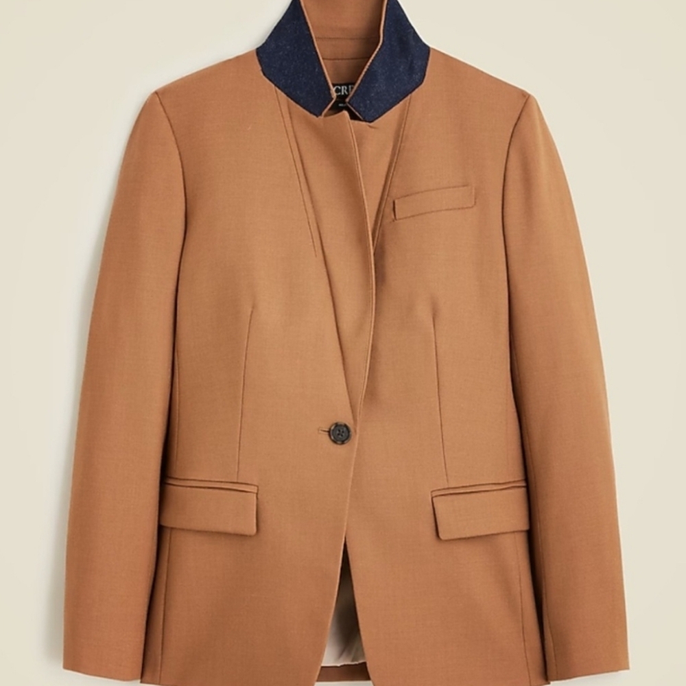 NWT J. Crew Helena blazer in wool-blend flannel, Size 2 - Picture 5 of 9